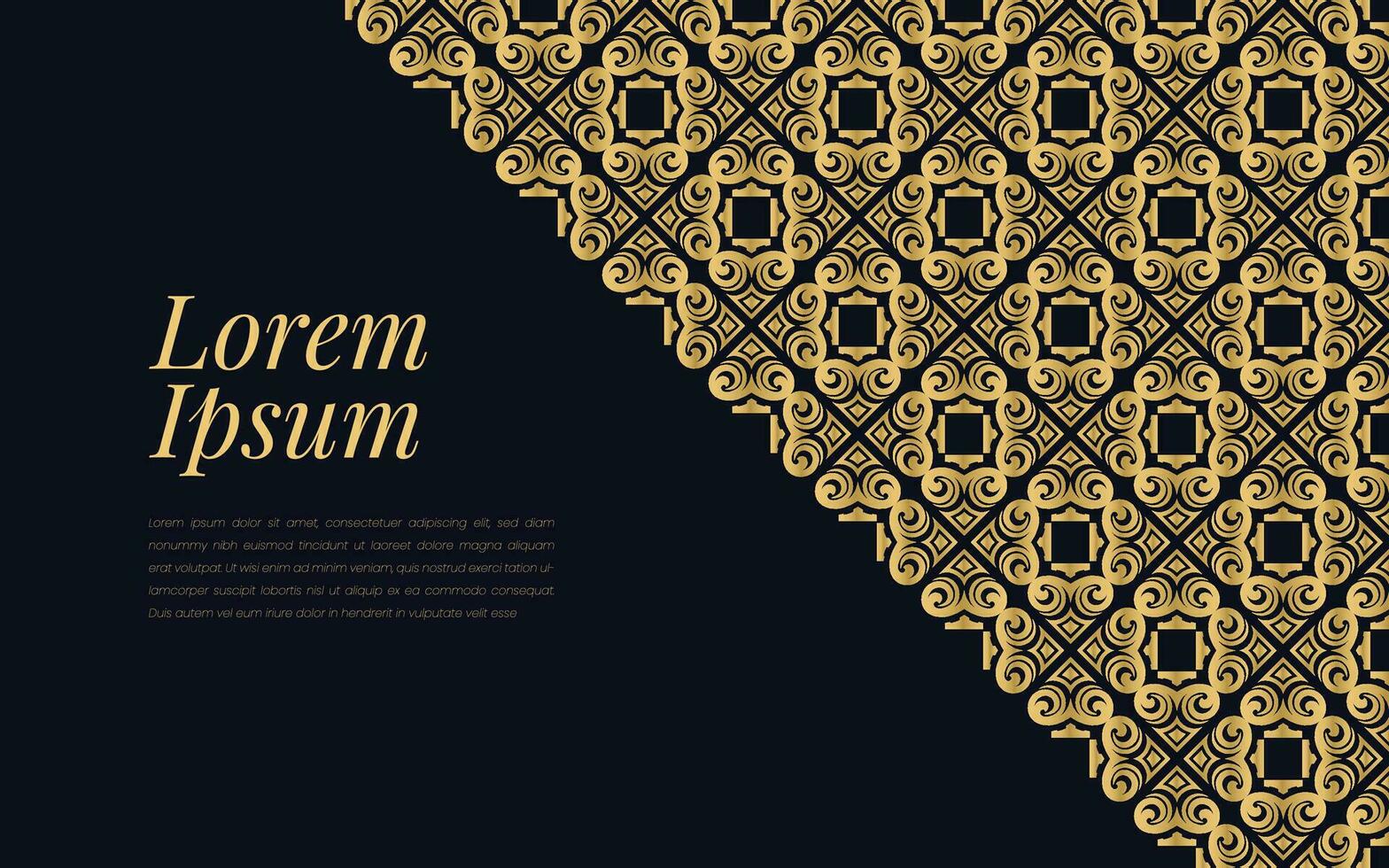 Gold and Black Ace of Spades Pattern on Geometric Mosaic Abstract Background Luxury Ornament Style. vector