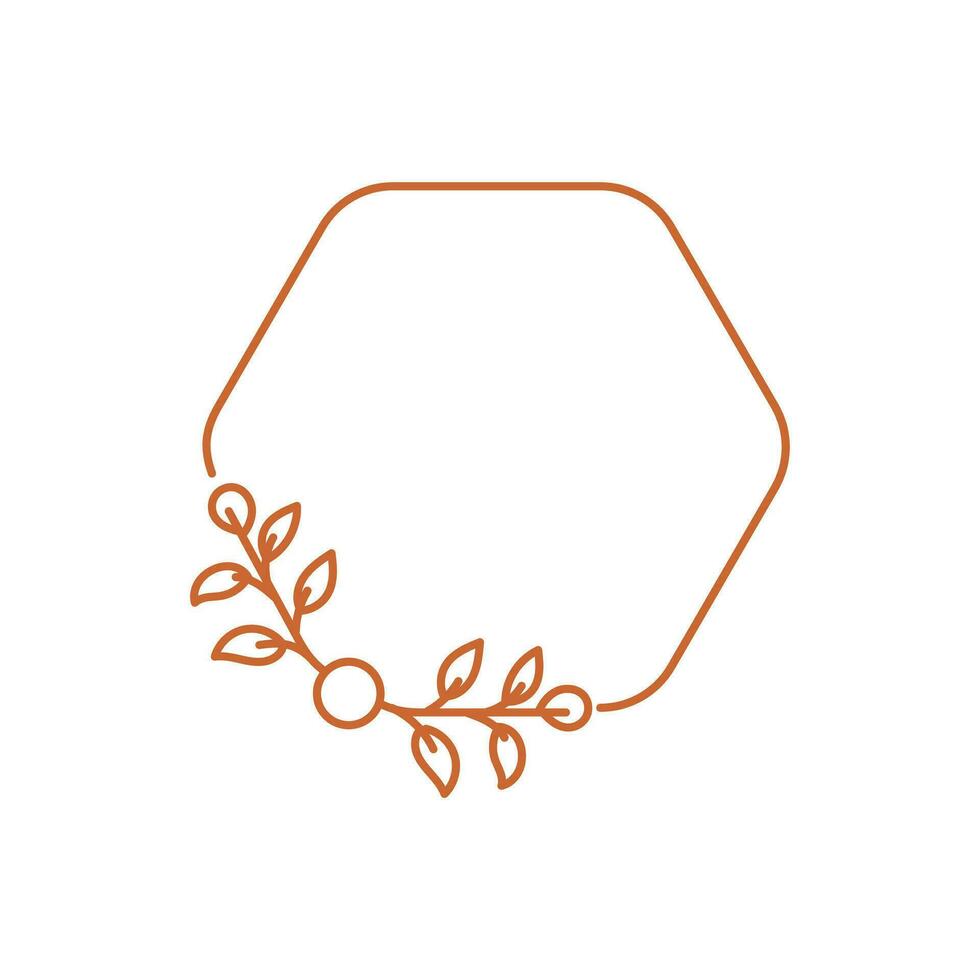 Aesthetic Frame Background , Flower , Folar , Line Template Element Decoration vector