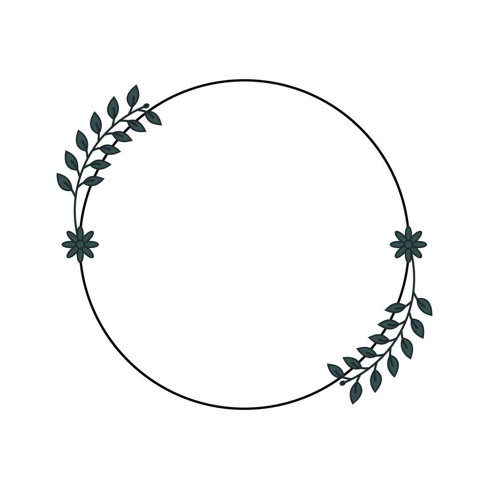 Floral Border Frame Element , Aesthetic Border Frame vector