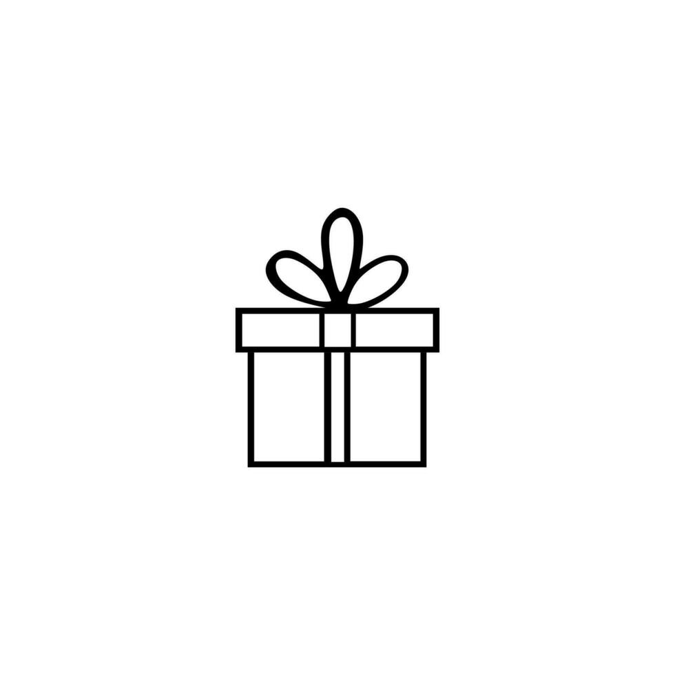 Gift Box Line Free Vector Element
