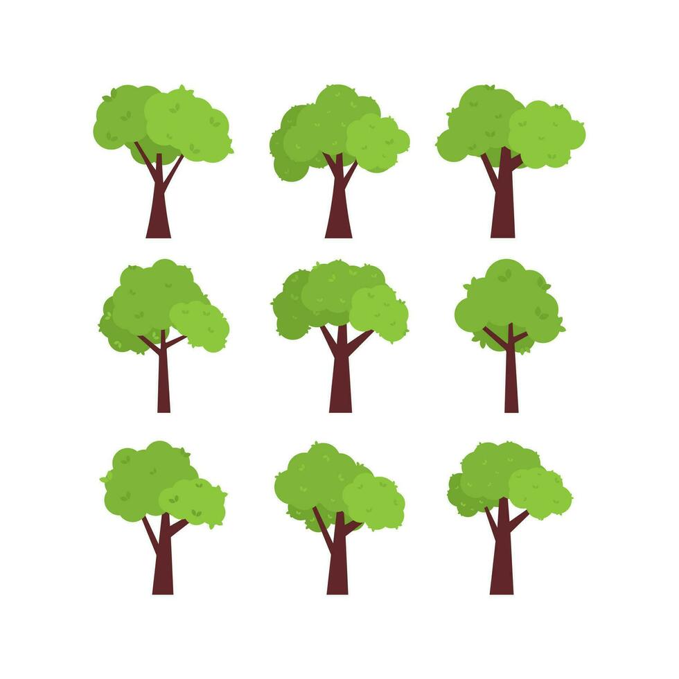 Tree Illustration Vector Set