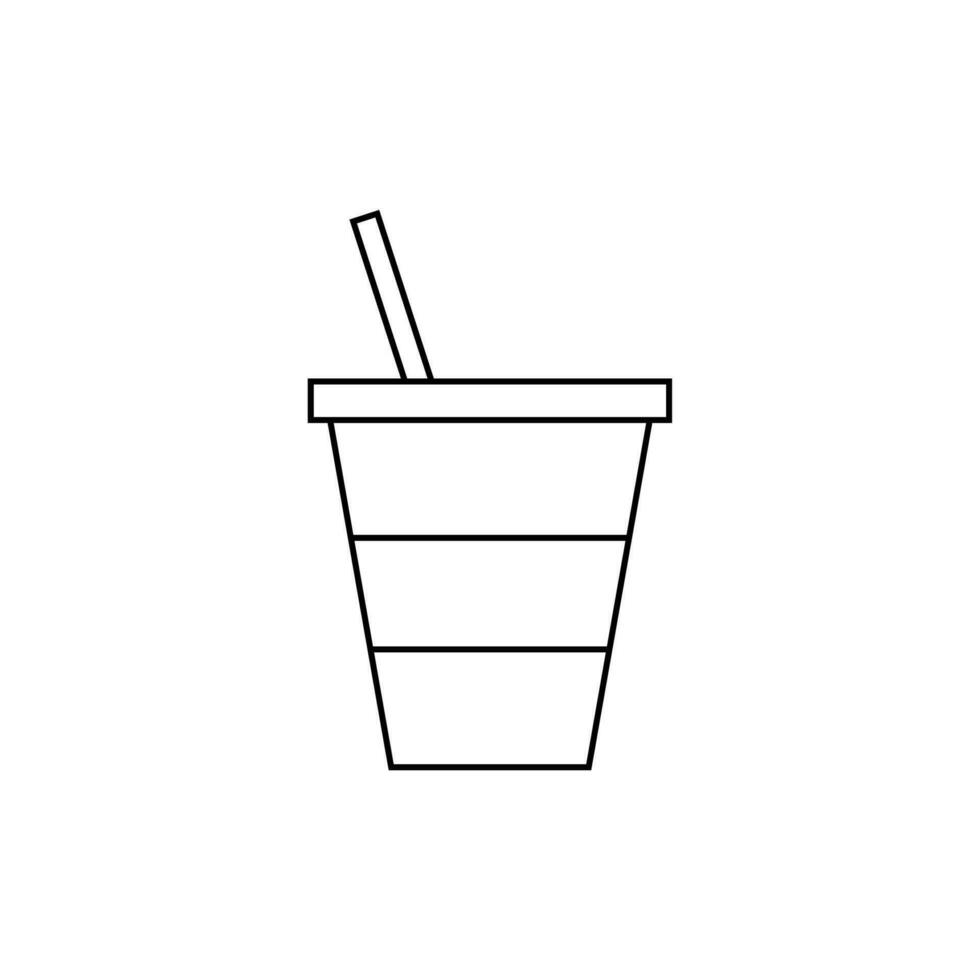 Drink Outline Icon Vector Template , Food , Juice Outline