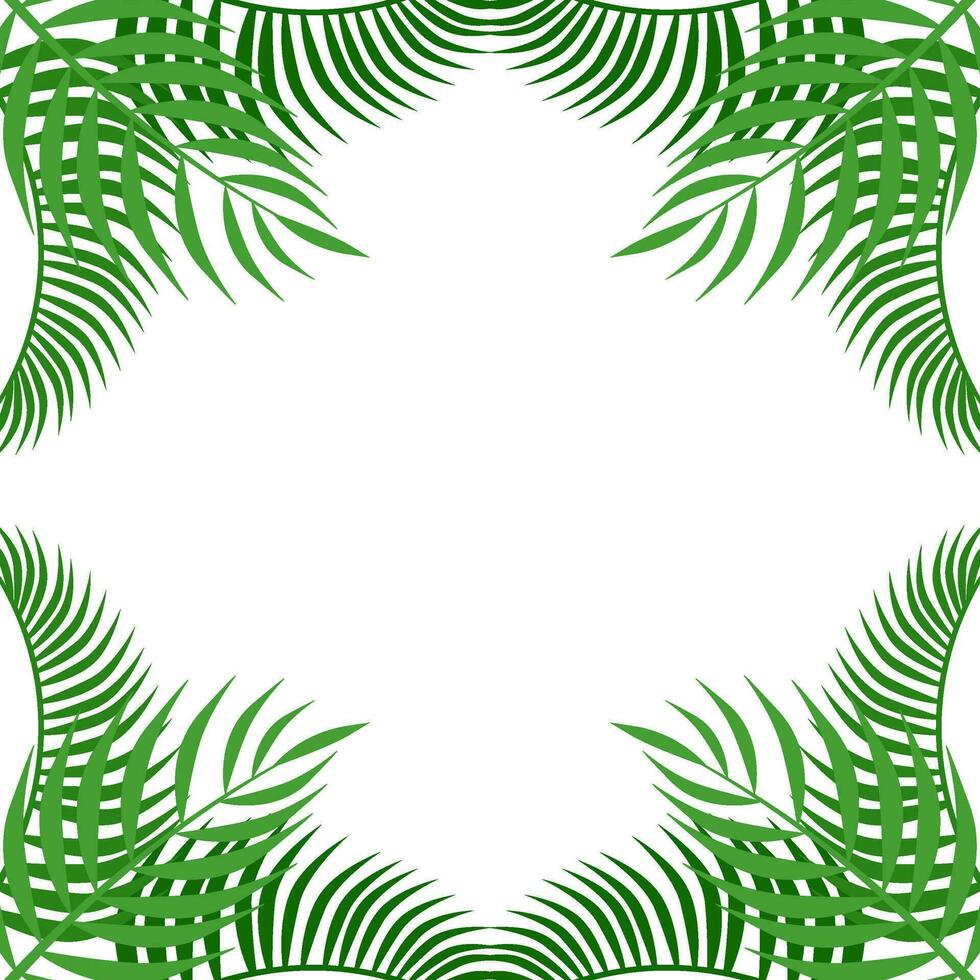 Palm Corner Frame Free Vector Element