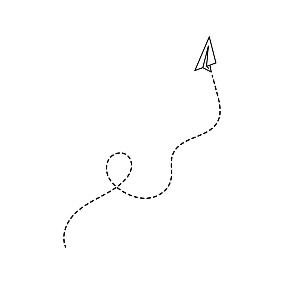 Paper Plane Line Vector Element , Symbol and Icon Outline .
