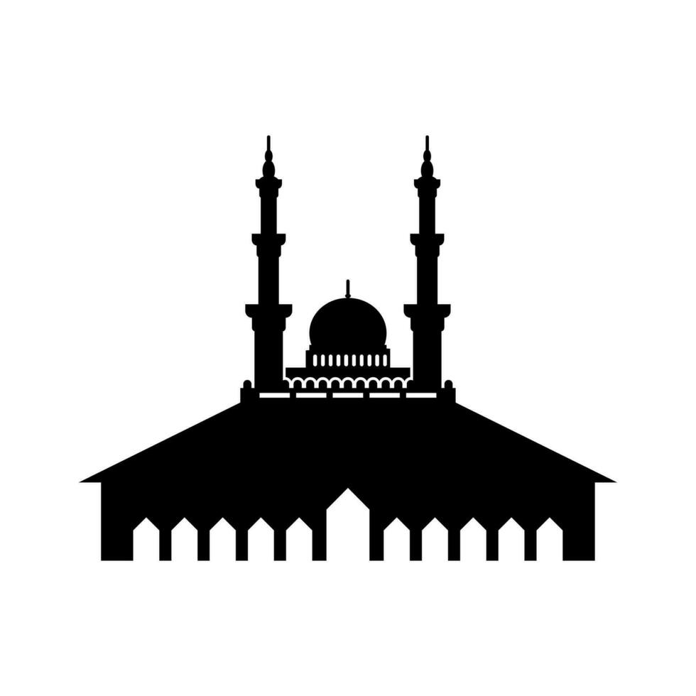 Mosque Silhouette Vector , Mosque Element Logo Vector