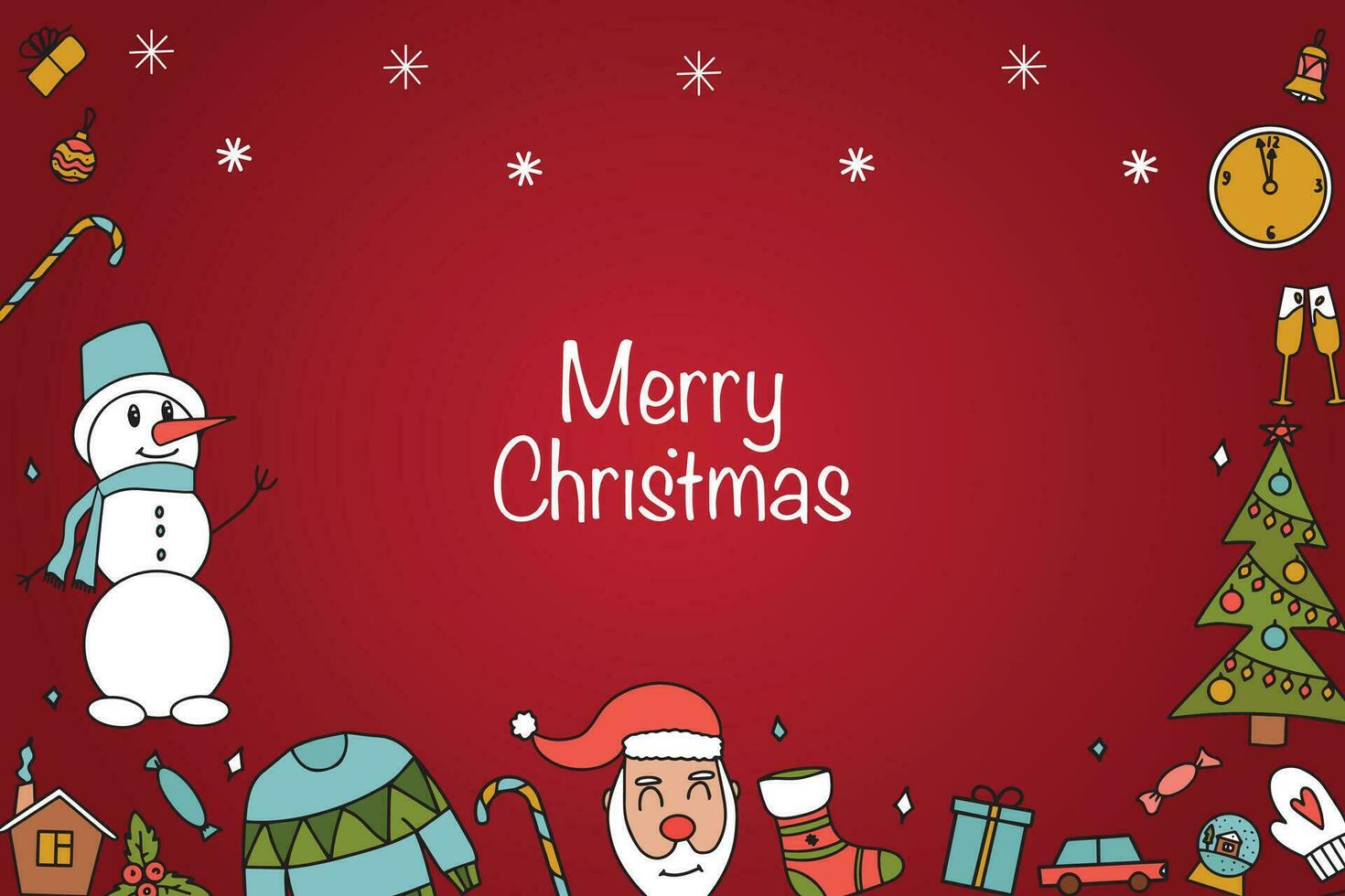 Merry Christmas holiday banner. Vector illustration. Vector