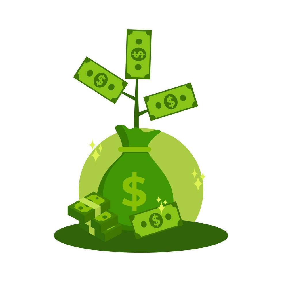 Money Business Illustration Element , Saving Money , Banking Payment and Success vector