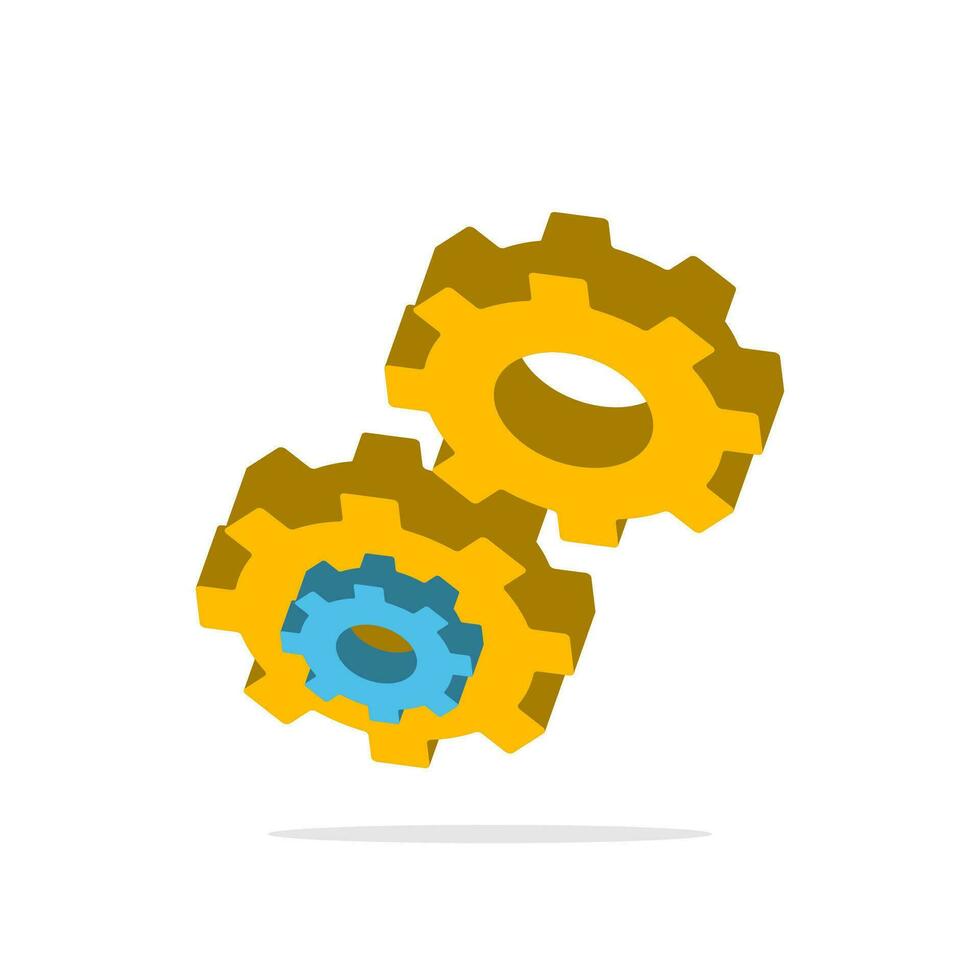 3D GEAR Illustration Graphic Free Vector Element
