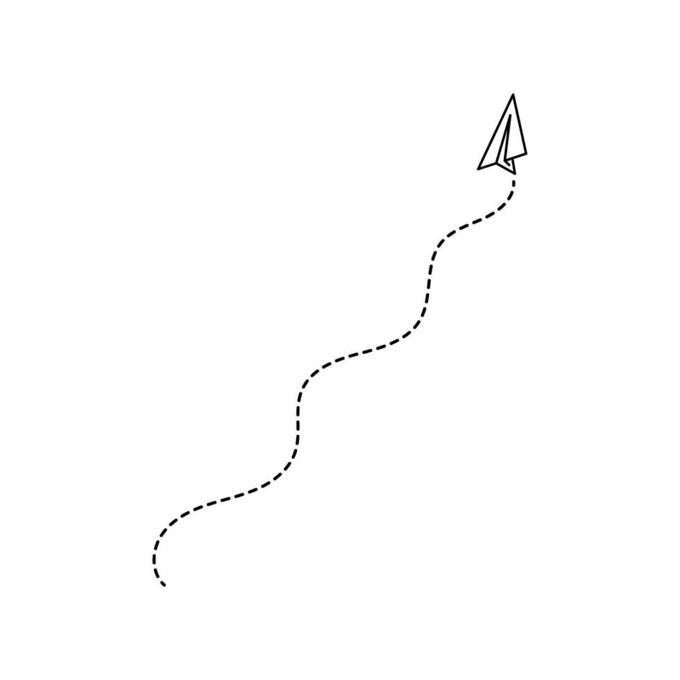 Paper Plane Line Vector Element , Symbol and Icon Outline .