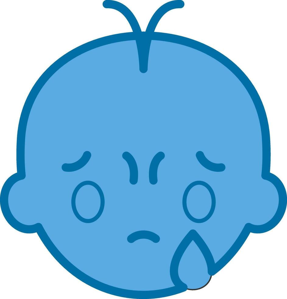 Crying Vector Icon Design