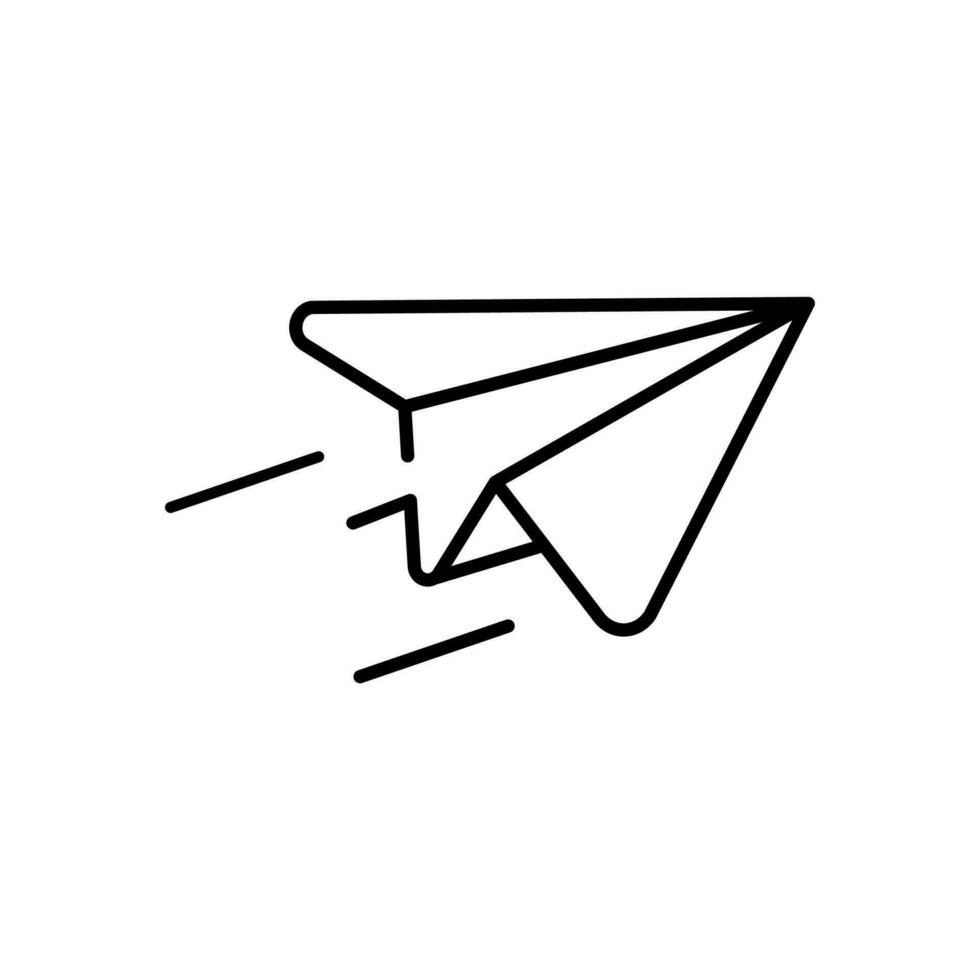 Paper Plane Line Vector Element , Symbol and Icon Outline .