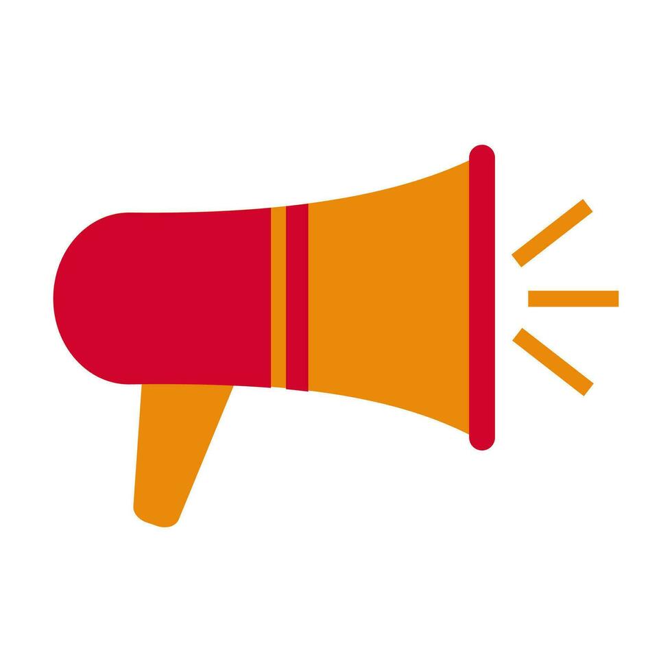 Megaphone Icon Vector Template , Symbol , Broadcast Audio , Sound and Speaker