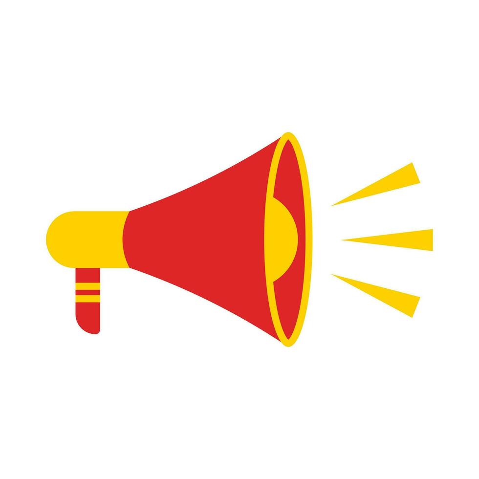 Megaphone Icon Vector Template , Symbol , Broadcast Audio , Sound and Speaker