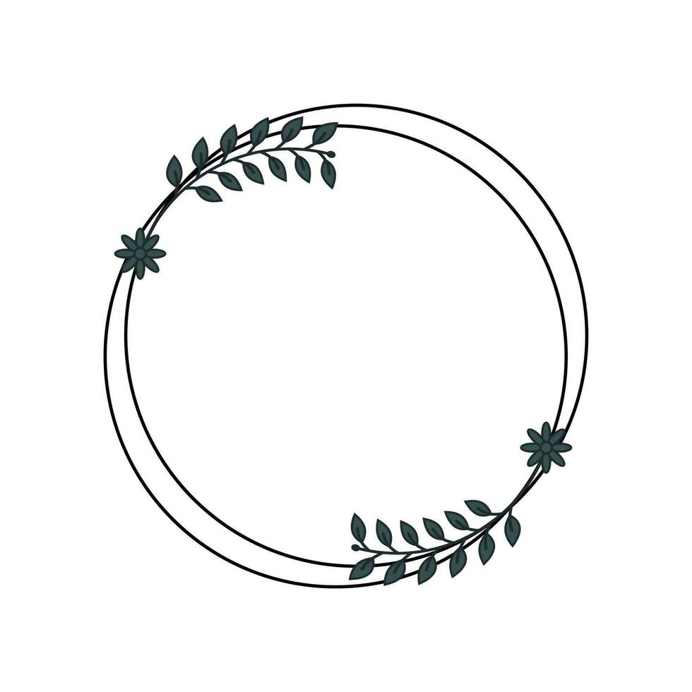 Floral Border Frame Element , Aesthetic Border Frame vector