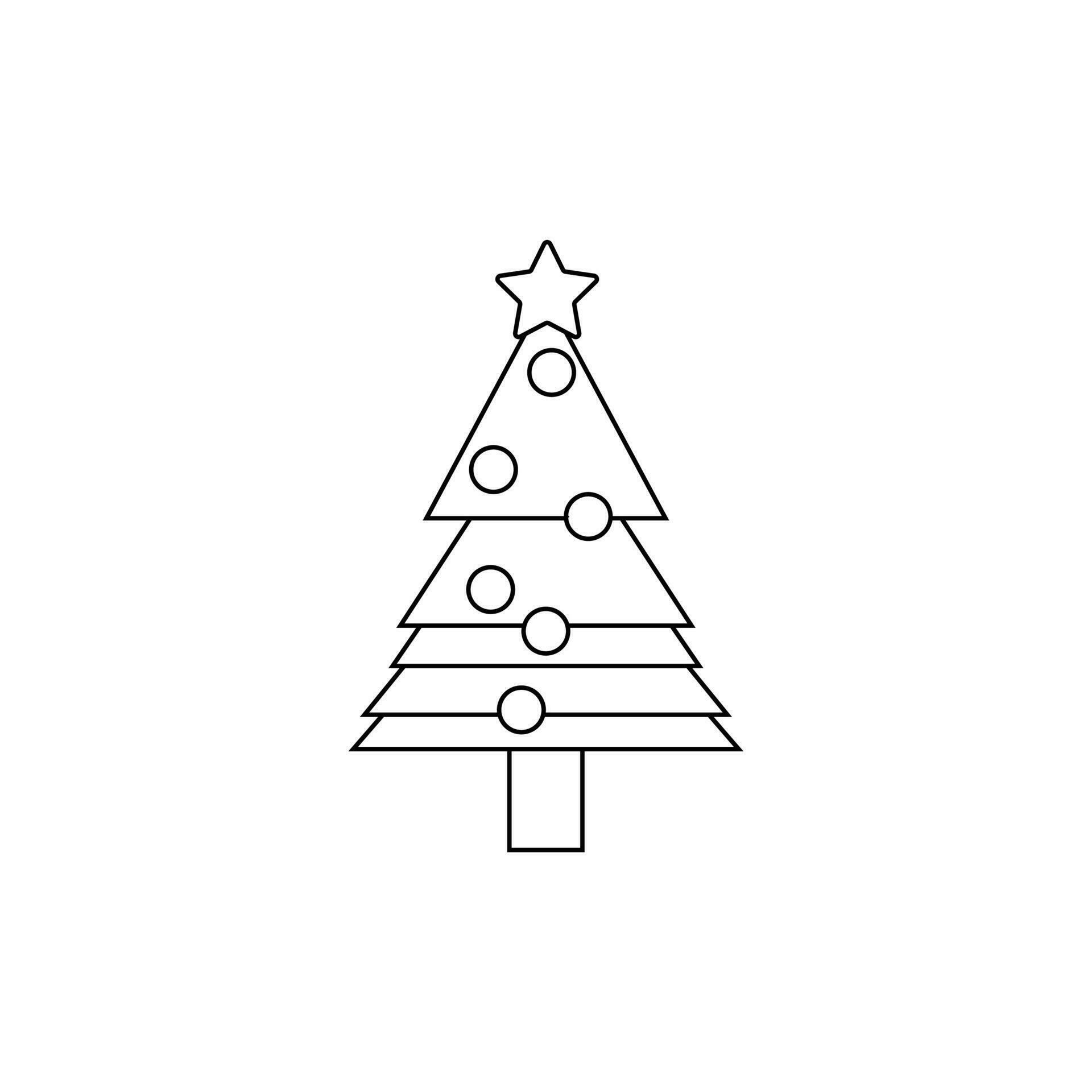 Christmas Tree Line Vector, celebration, decoration element 29100143