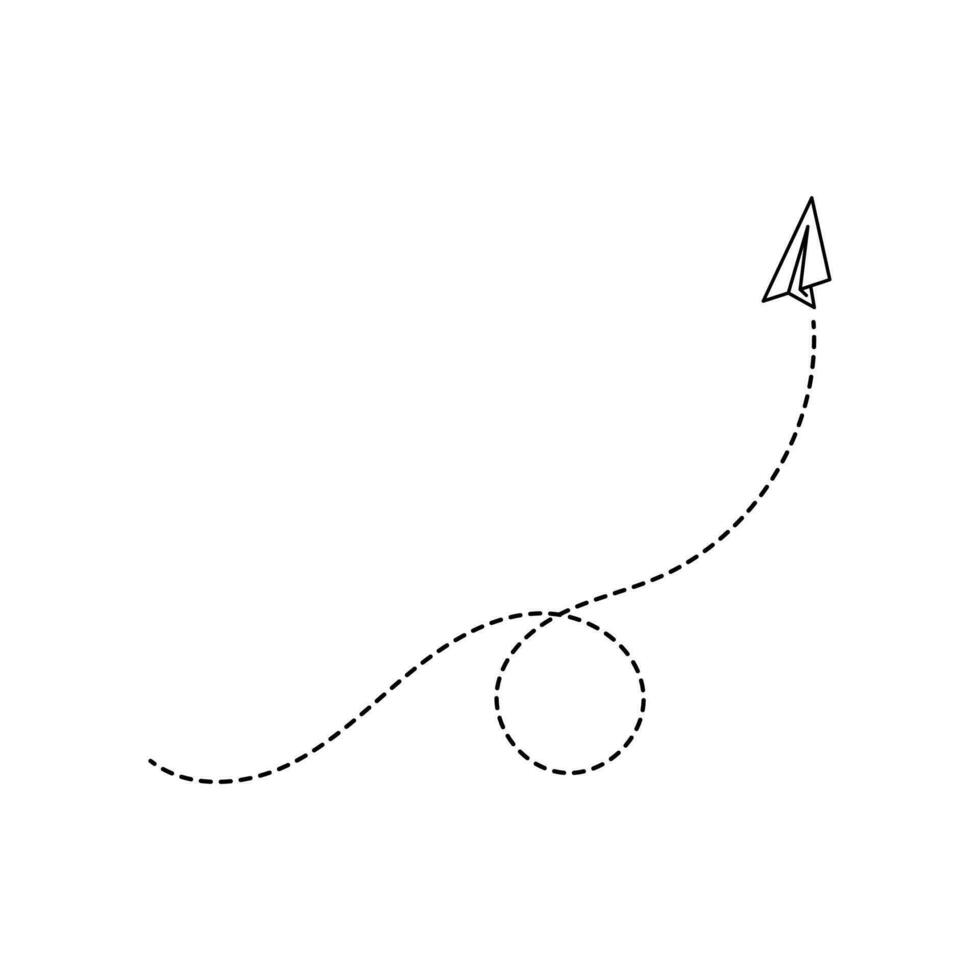 Paper Plane Line Vector Element , Symbol and Icon Outline .