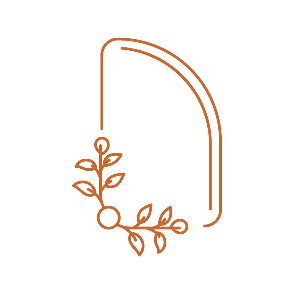 Aesthetic Frame Background , Flower , Folar , Line Template Element Decoration vector