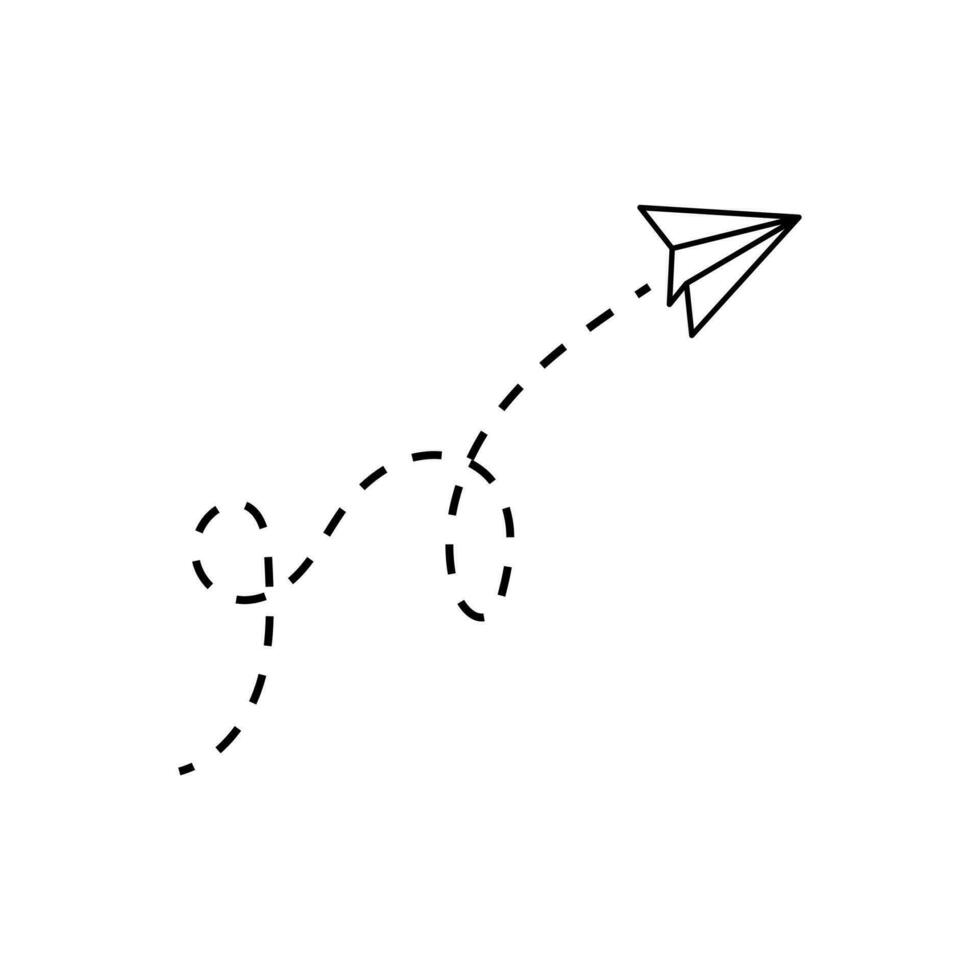 Paper Plane Line Vector Element , Symbol and Icon Outline .