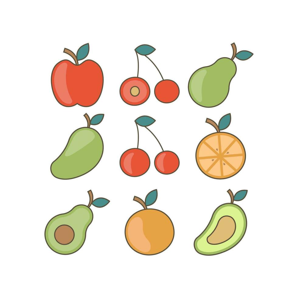 retro Fruta ilustración gratis vector elemento