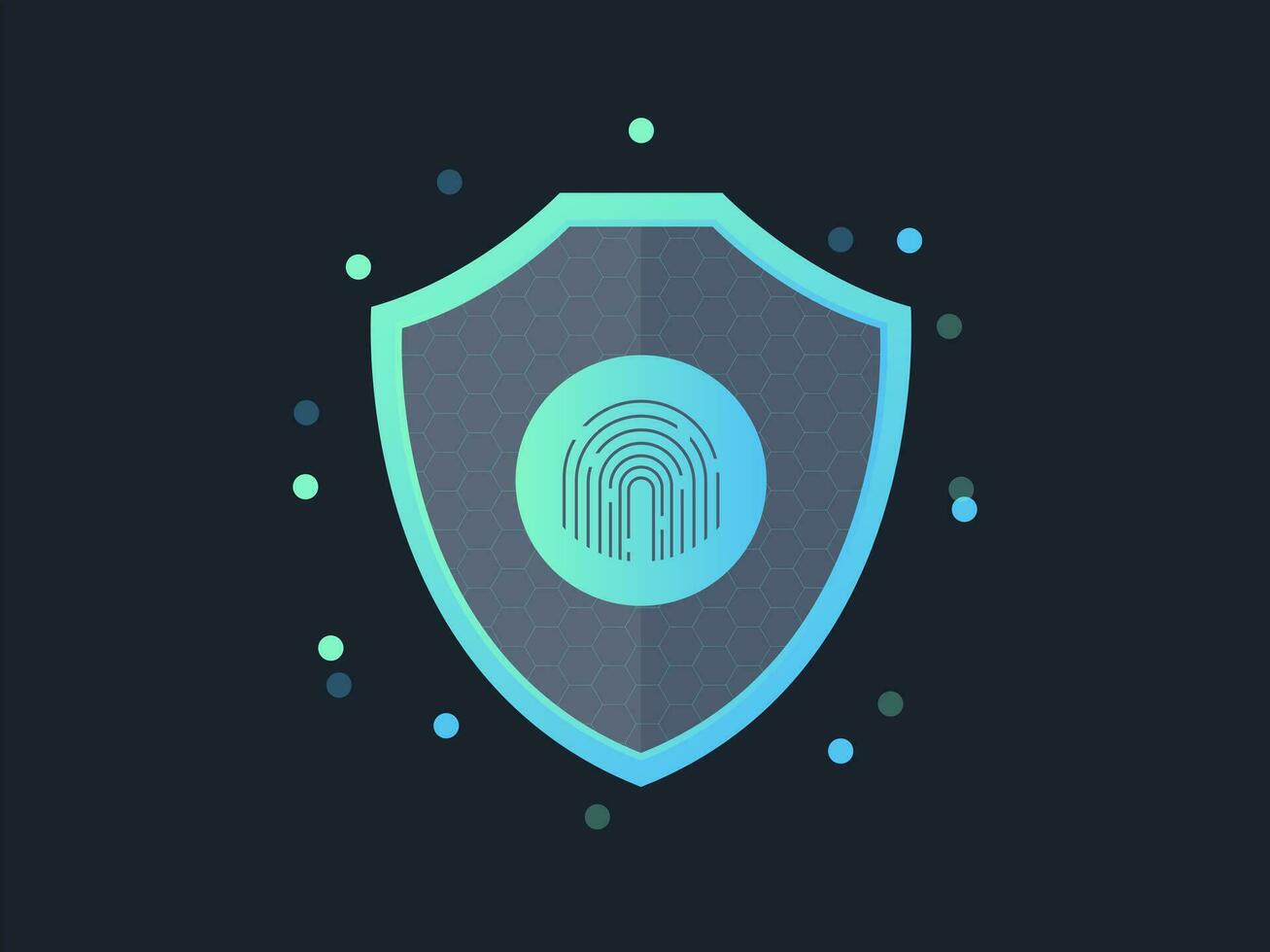 identidad proteccion robo Guardia y intimidad solución icono logo infografía, carné de identidad proteccion Guardia concepto, ciber seguridad proteger, vector ilustración.