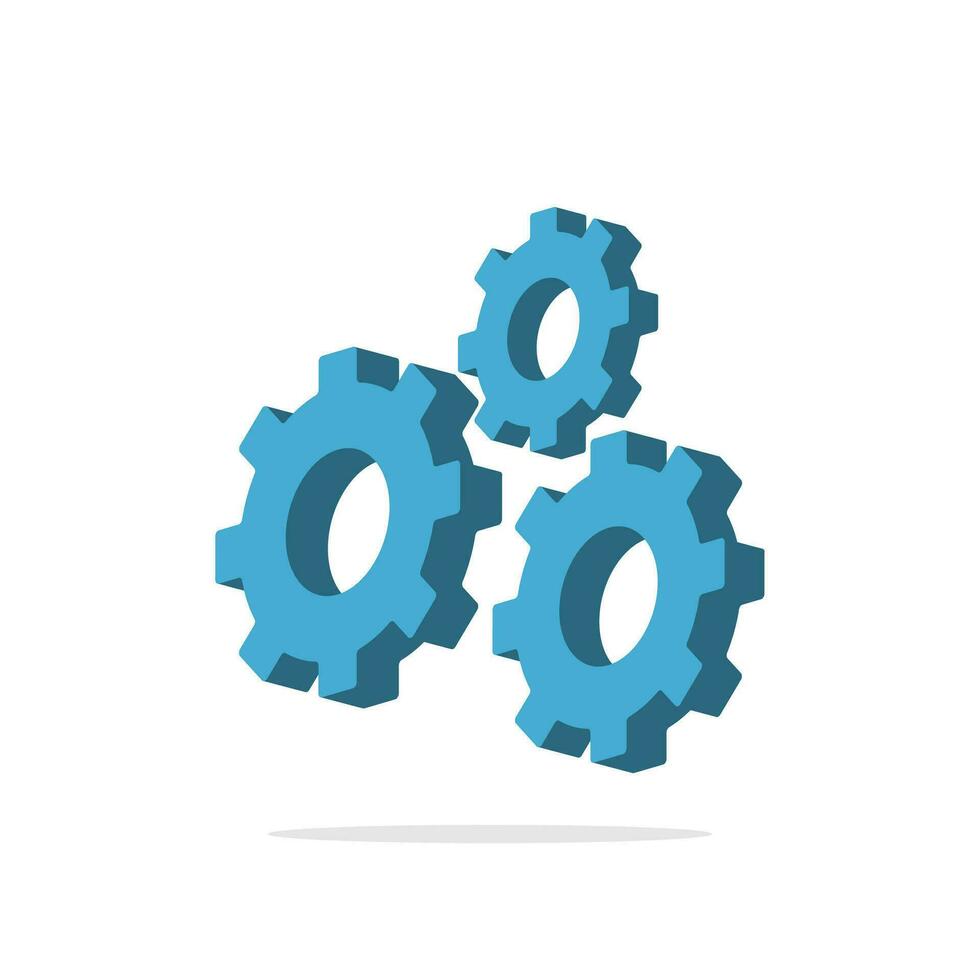 3D GEAR Illustration Graphic Free Vector Element