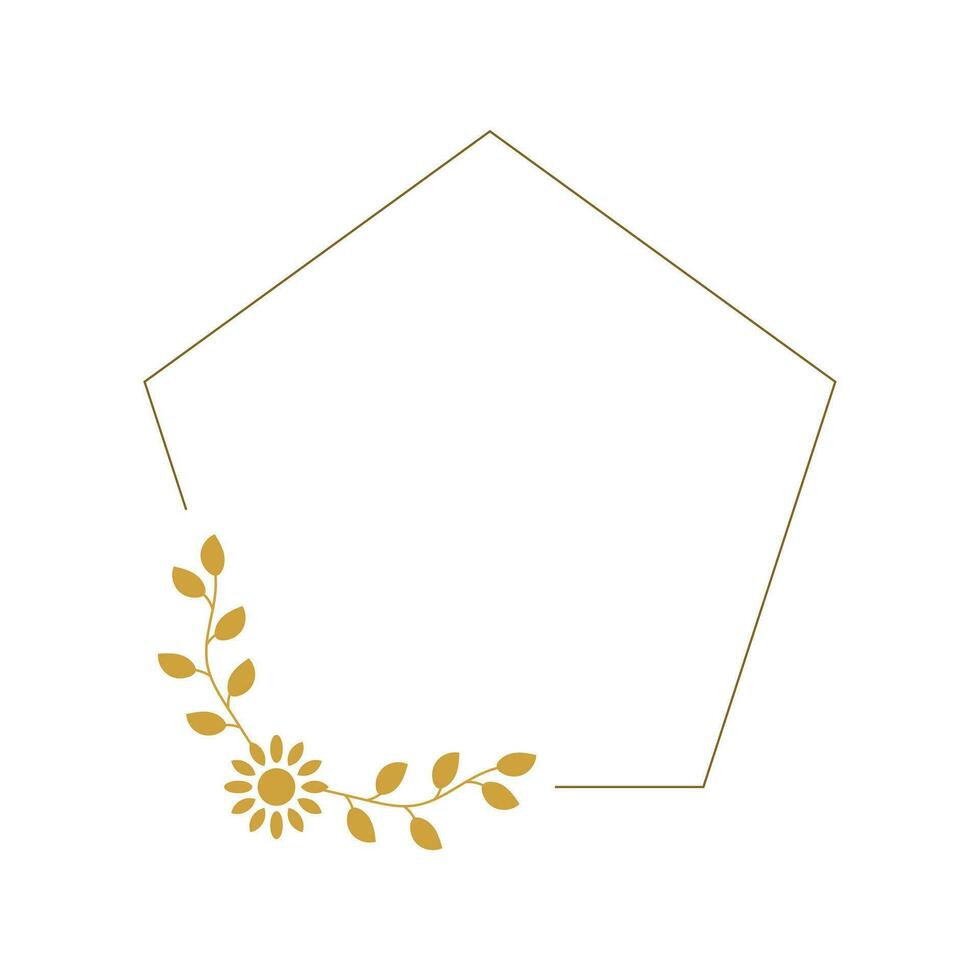 Floral Border Frame Element , Aesthetic Border Frame vector