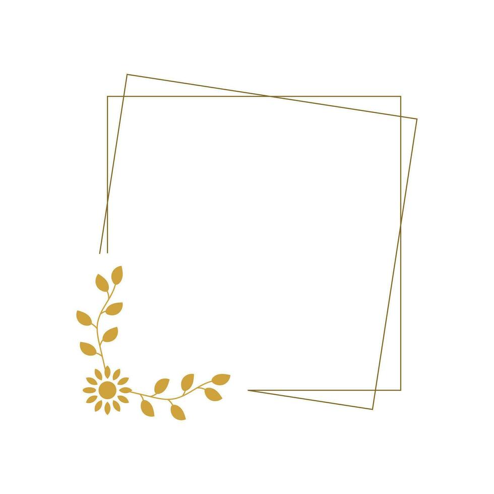 Floral Border Frame Element , Aesthetic Border Frame vector