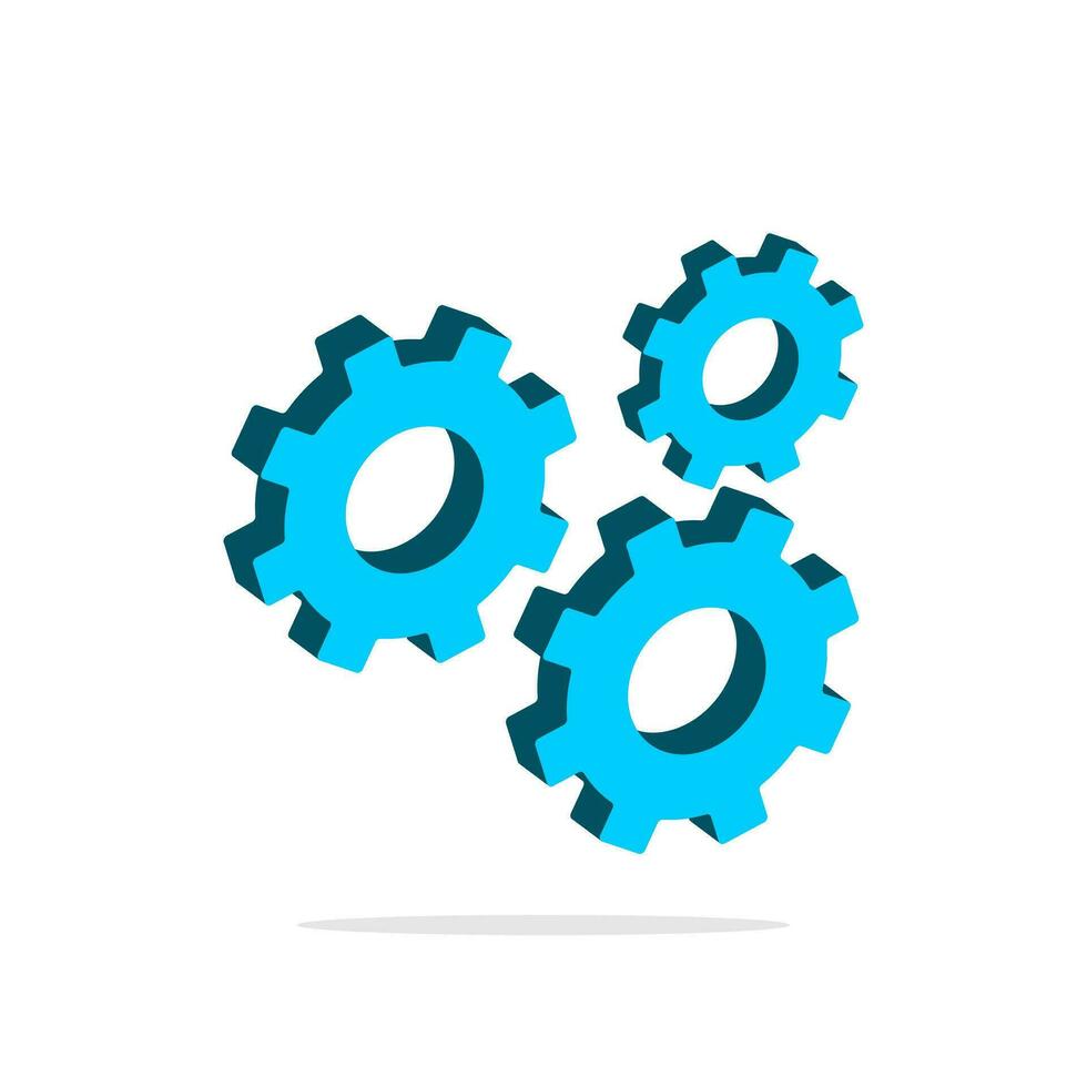 3D GEAR Illustration Graphic Free Vector Element