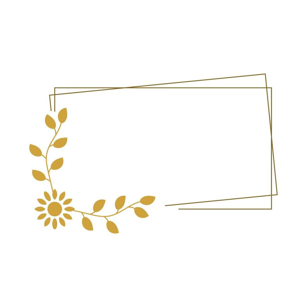 Floral Border Frame Element , Aesthetic Border Frame vector