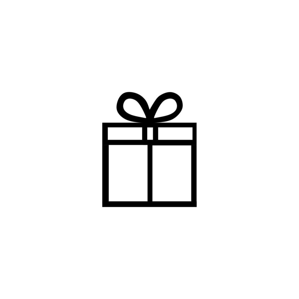 Gift Box Line Free Vector Element