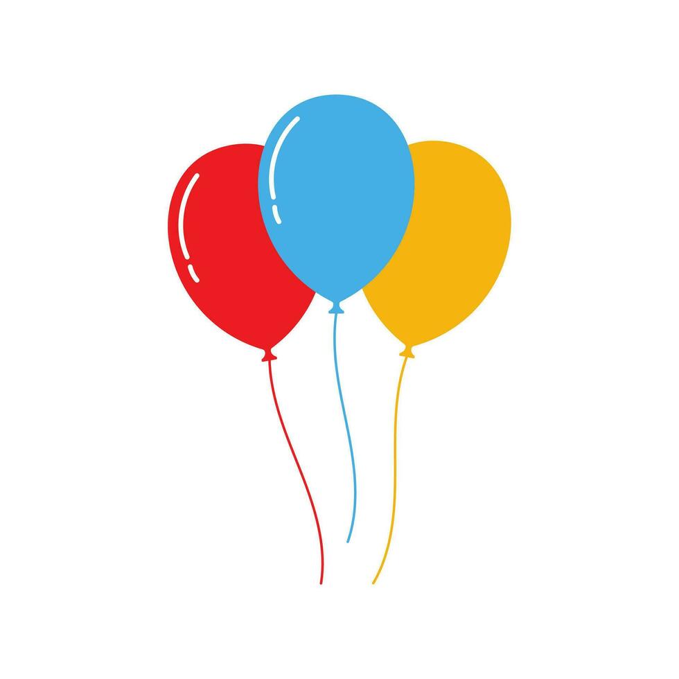 Balloon Illustration Vector Element , Balloon Birthday , Celebration , Decoration Element and Anniversary