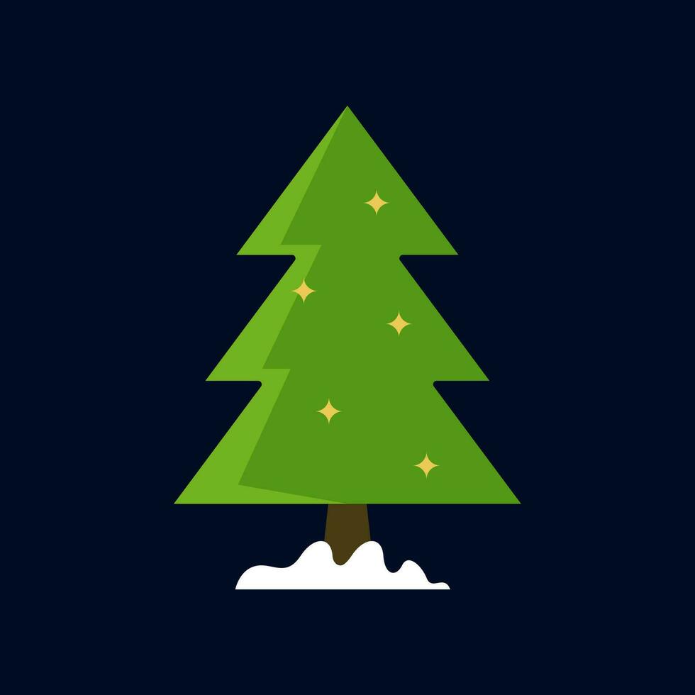 Snow Tree Illustration Vector