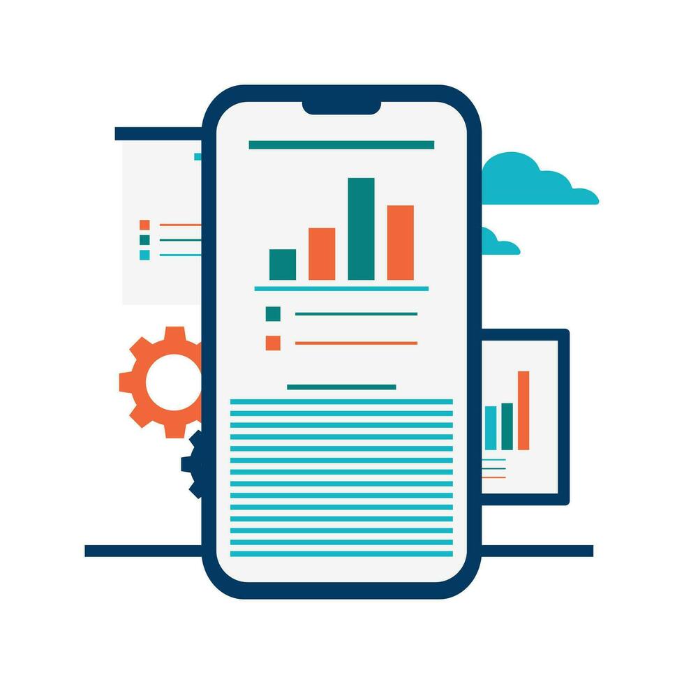 Business Illustration , management , Teamwork and Strategy . vector