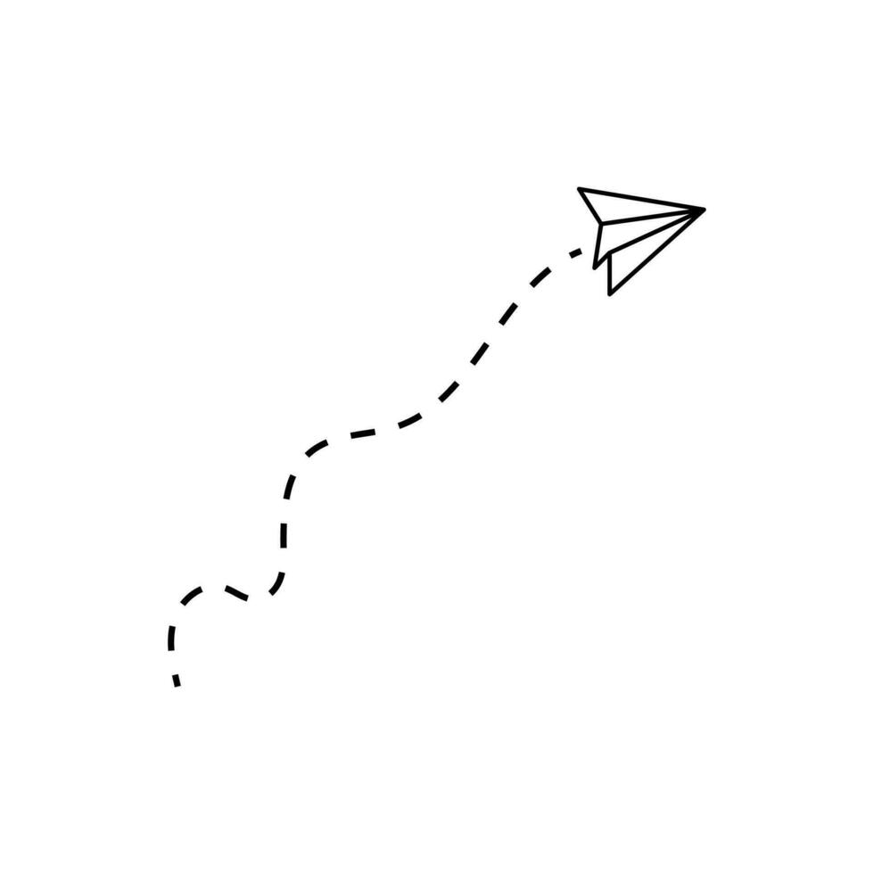 Paper Plane Line Vector Element , Symbol and Icon Outline .