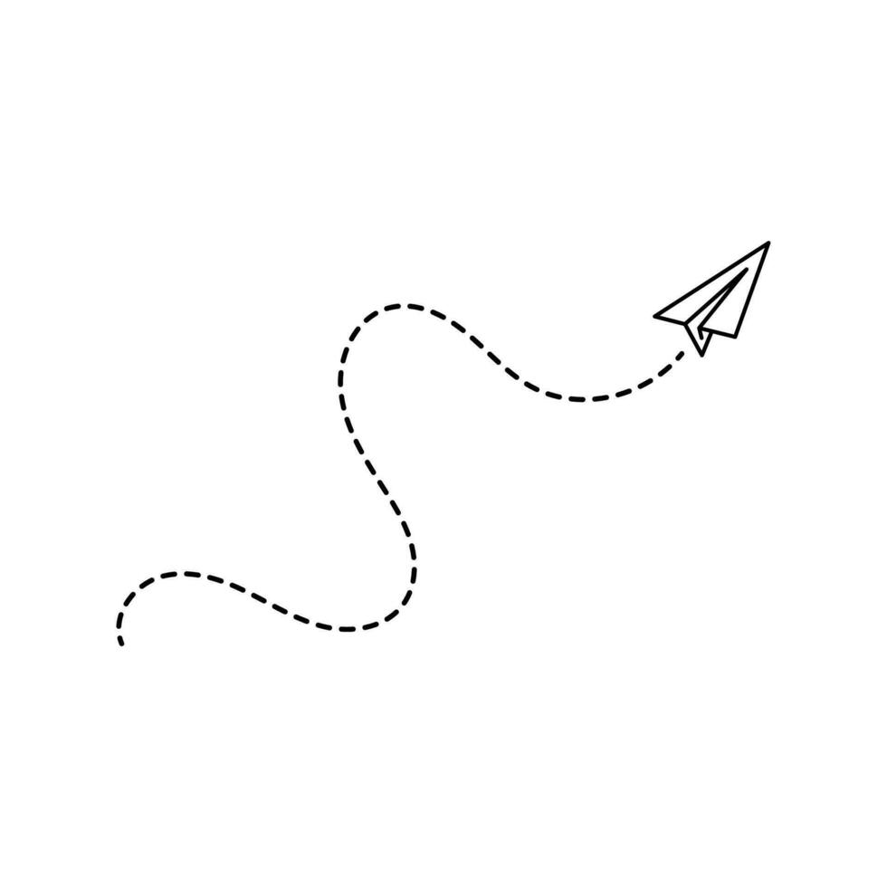 Paper Plane Line Vector Element , Symbol and Icon Outline .