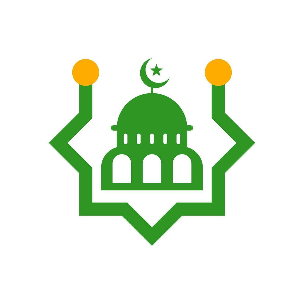 Mosque Logo Element Vector