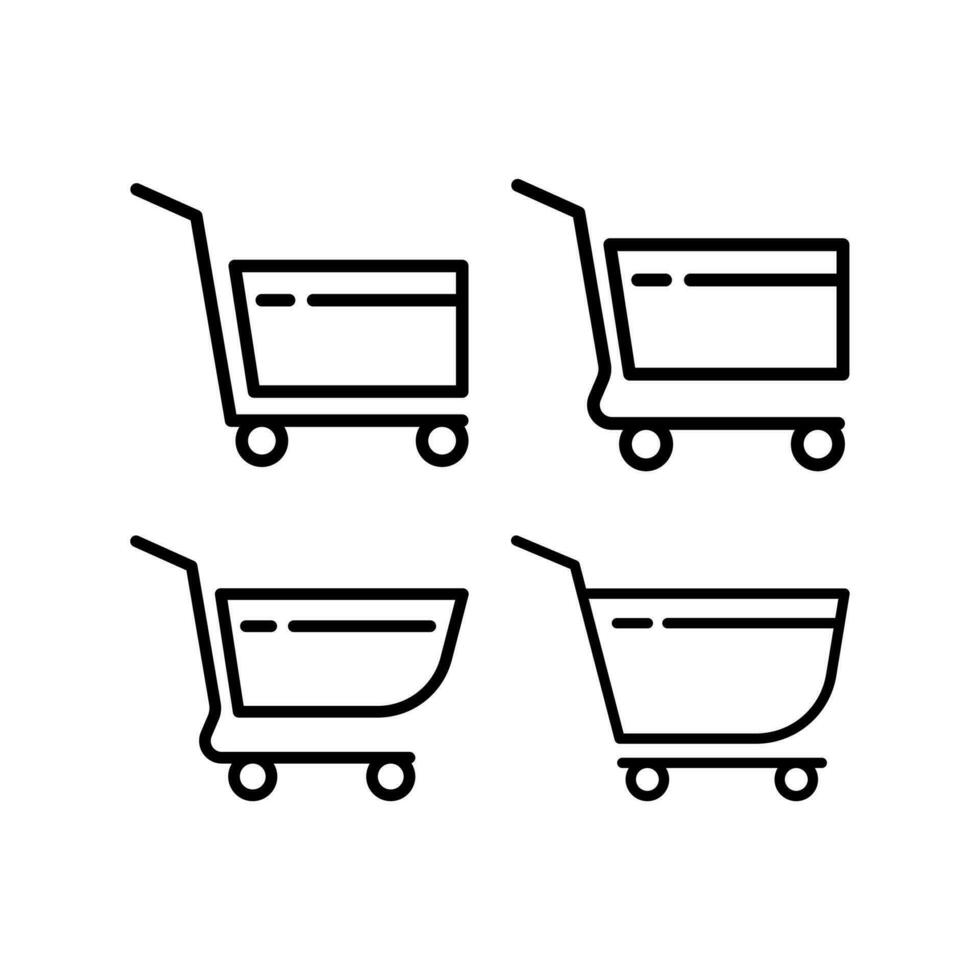 Shopping Cart Line Icon Vector Element