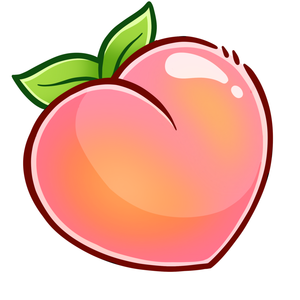 Peach icon illustration png
