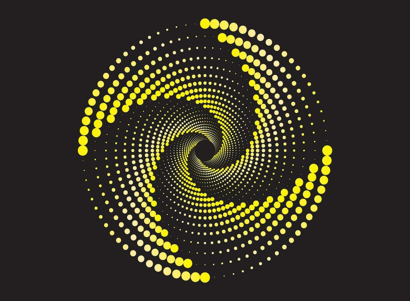 Spiral Artwork with Black Background vector