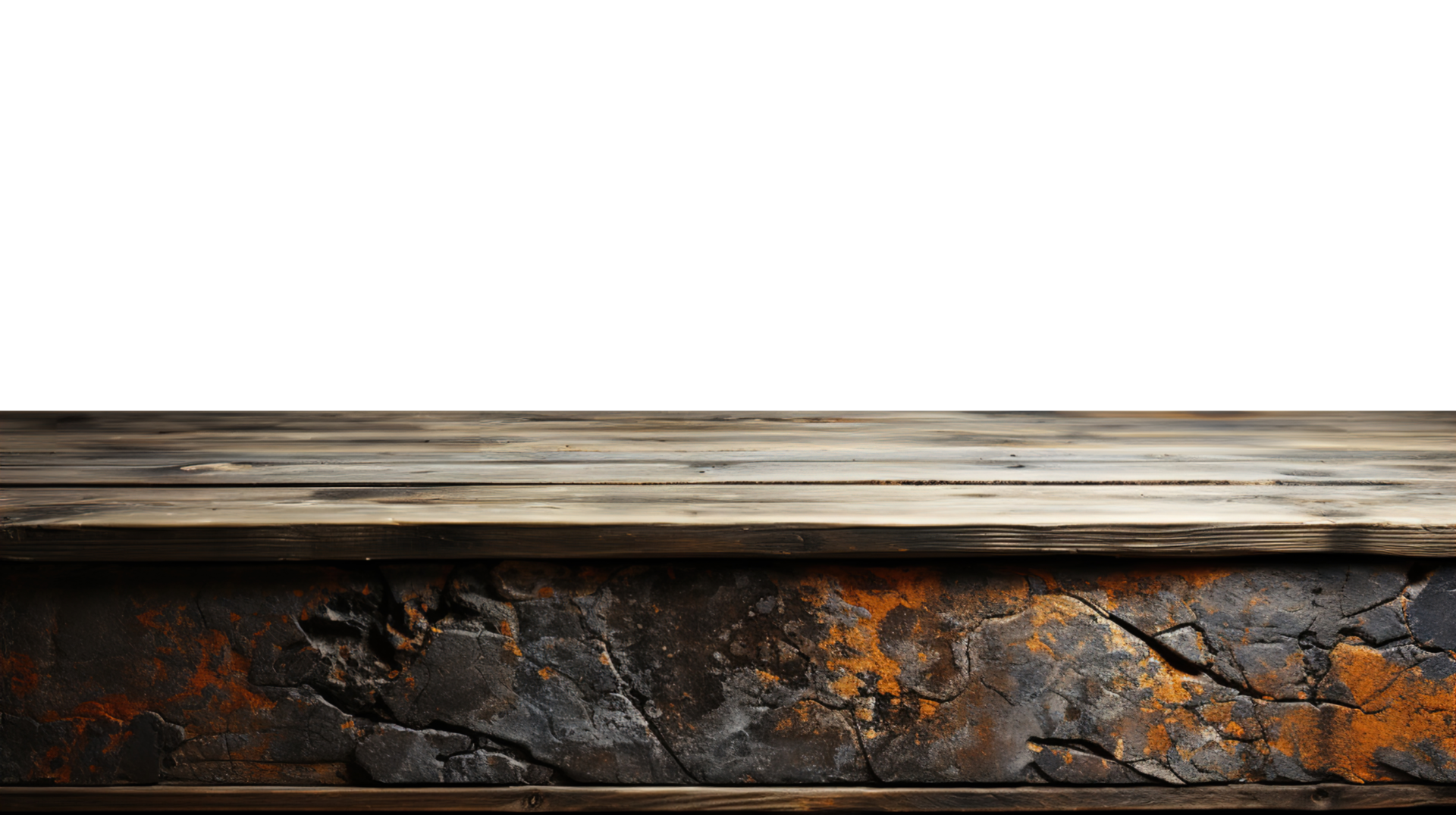 Close up Of The Front View Of A Table Constructed From Weathered close-up-of-the-front-view-of-a-table-constructed-from-weathered