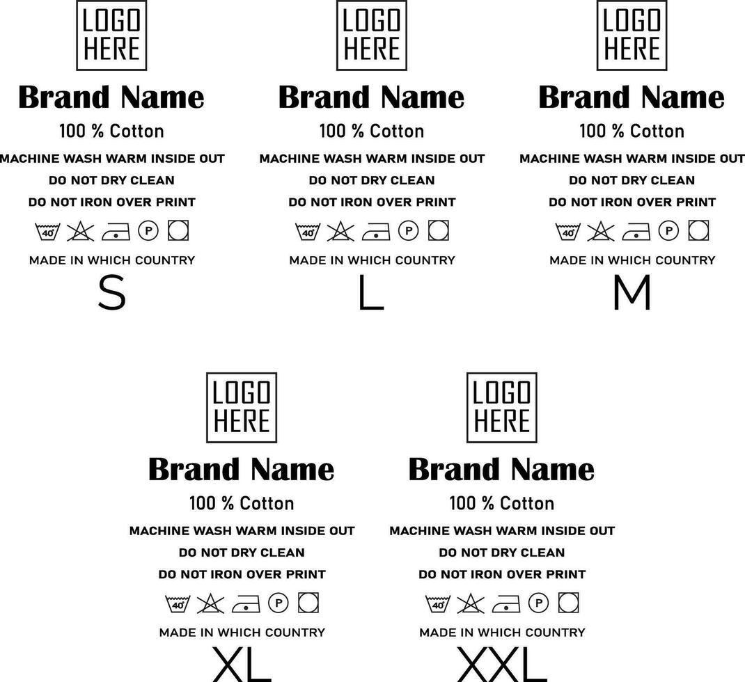 T-shirt neck label vector free