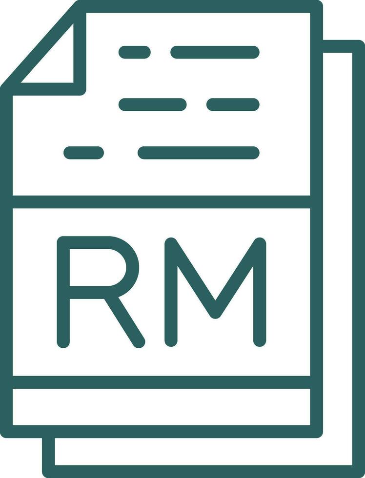 RM File Format Vector Icon Design