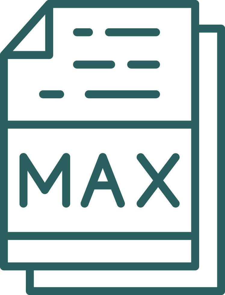 Max File Format Vector Icon Design