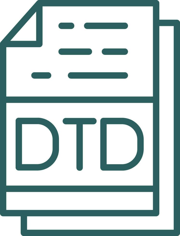 Dtd File Format Vector Icon Design