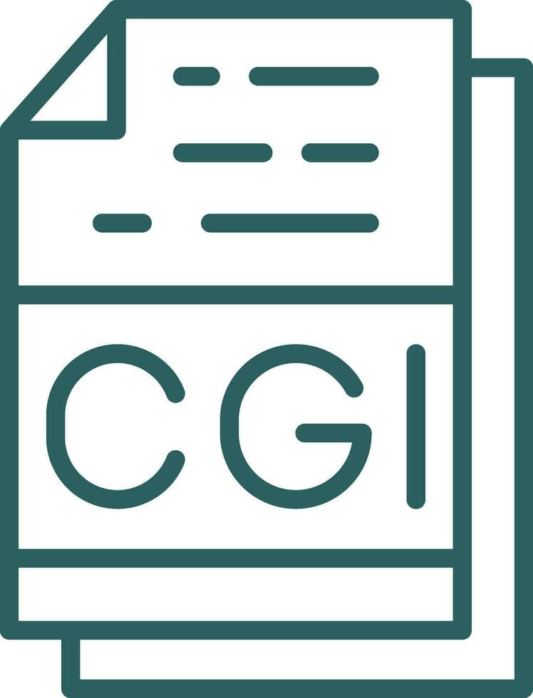 Cgi File Format Vector Icon Design