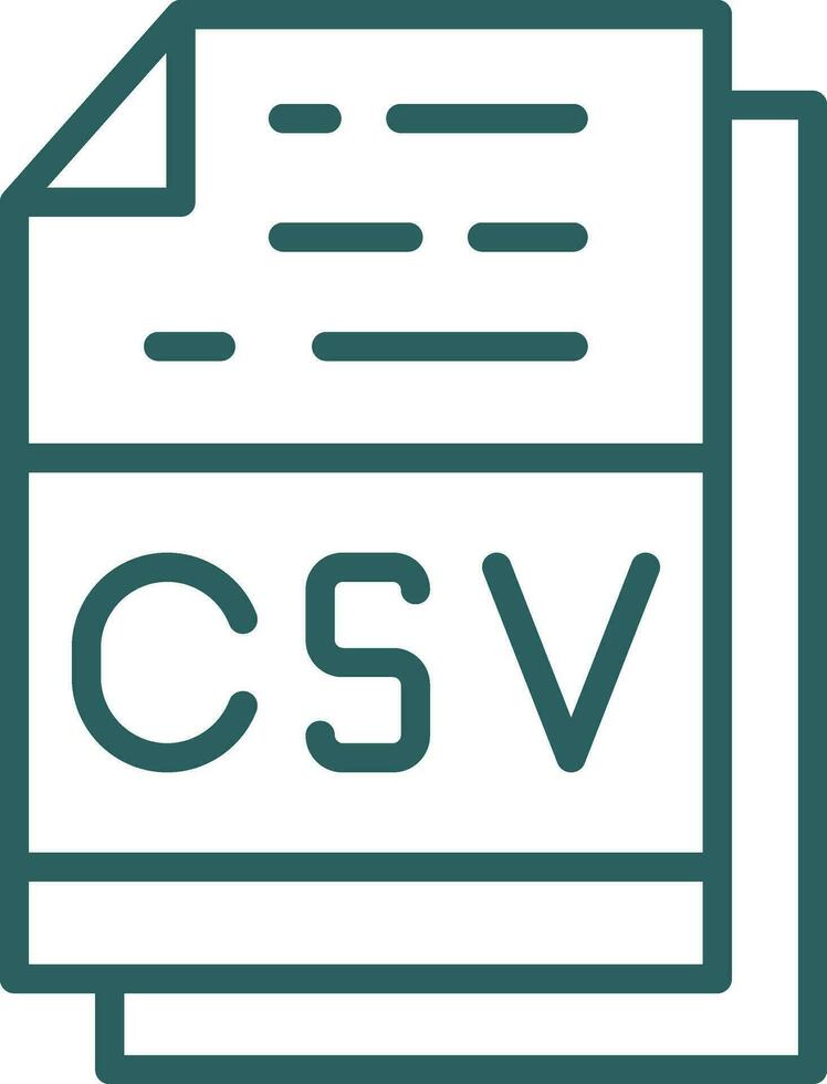 Csv File Format Vector Icon Design