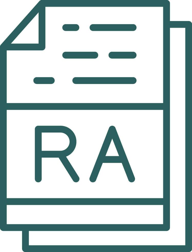 RA File Format Vector Icon Design