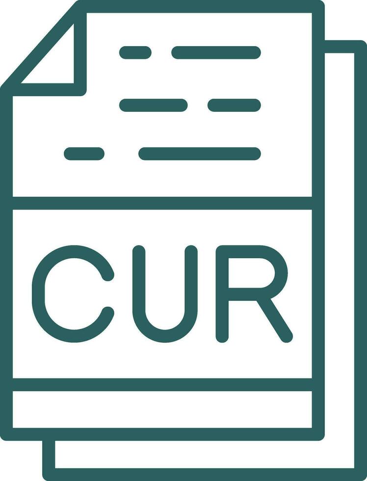 CUR File Format Vector Icon Design