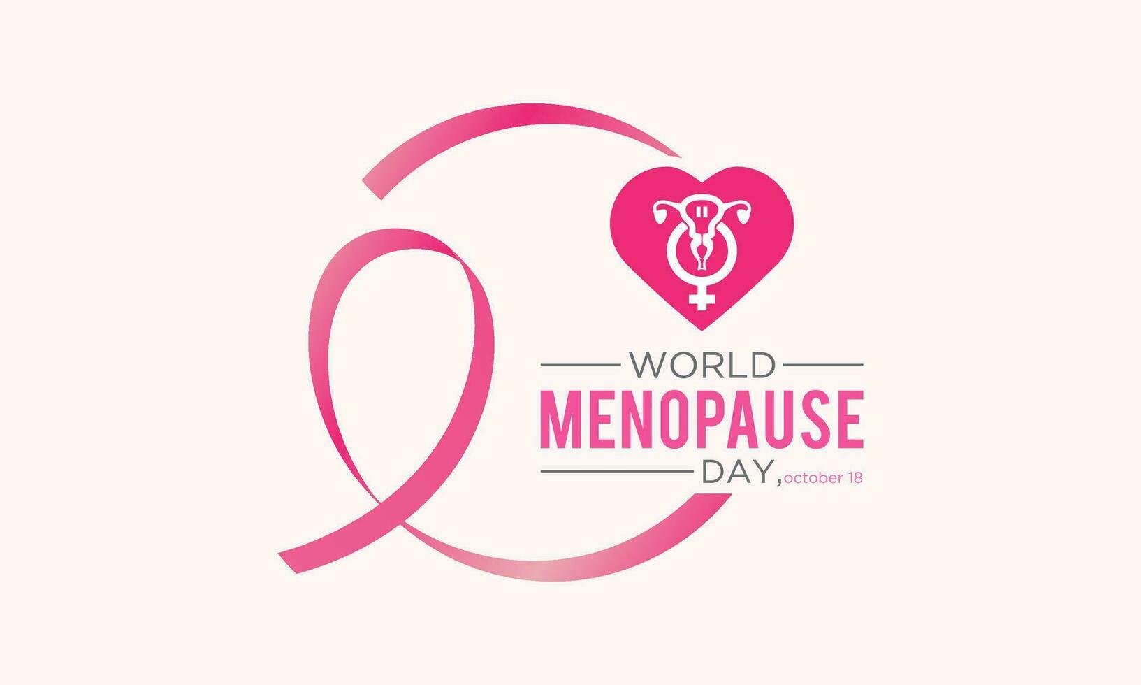 World Menopause Day is observed every year on the 18th October. Vector template for banner, greeting card, poster with background. Vector illustration.