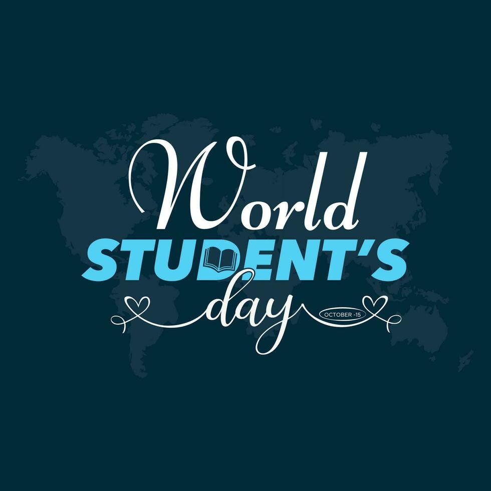 World students' day, october 15. Vector template for banner, greeting card, poster of world students day. Vector illustration.